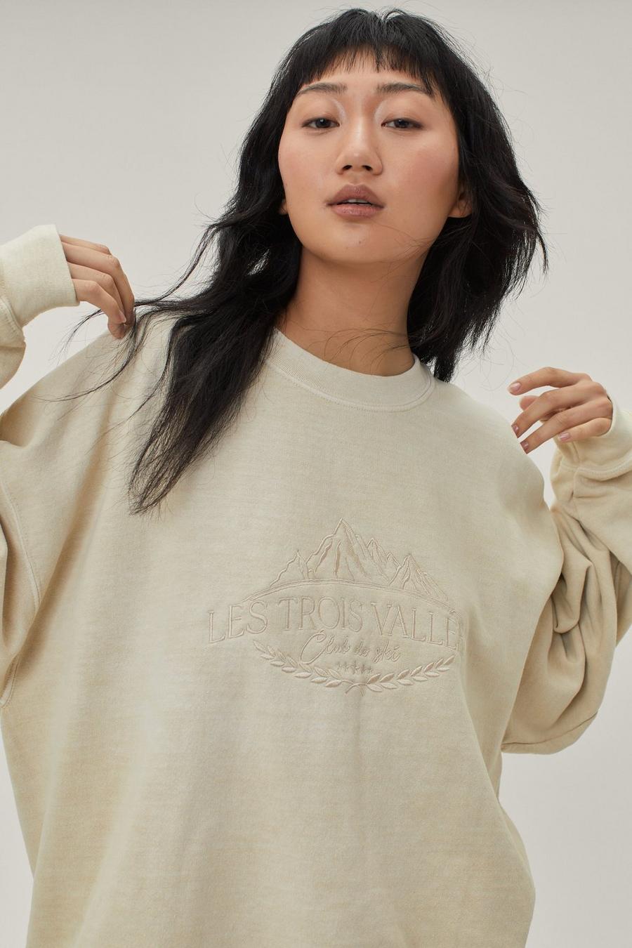 Le Trois Vallees Embroidered Oversized Sweater